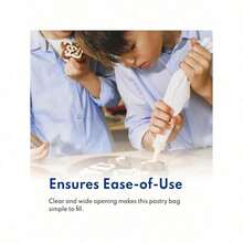 100 PCS Piping Bag | Reusable, Cake Decorating/Baking | Anti-Burst & Easy-Clean - Trong suốt - Xem 7