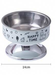 Stainless Steel Elevated Pet Bowl With Neck Protection, Anti-Slip Pad, Detachable & Washable, Large Capacity Dog Food Bowl - 300ml - View 14