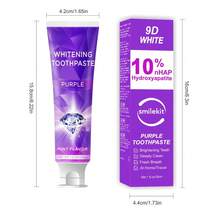 1支120克软管装紫色牙齿美白牙膏，薄荷味，深层清洁，家用，9D紫色牙膏，10%羟基磷灰石，牙齿美白 - 9D-薄荷味-10%羥基磷灰石 - 查看 2