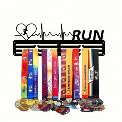 波西米亚风金属奖牌展示架 - 壁挂式奖牌、衣物、帽子收纳架 | 客厅、厨房、办公室装饰的理想之选 | 理想的节日礼物 | 高 35.99 厘米 | 无需用电 | 精致设计的奖牌收纳架 | 时尚奖杯架 | 经典风格奖牌架