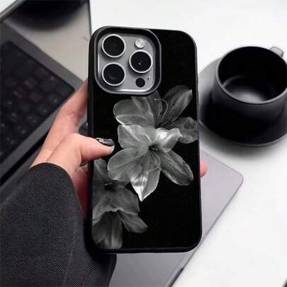 Flower 1pc TPU Material Elegant Lily Pattern Phone Case Compatible With IPhone 17 Pro Max/17/16 Pro Max/15/13/12/11, S20 FE/A15/S24/A55, Redmi Note 11/12/13 Pro, Full Body Shockproof Soft Protective Cover