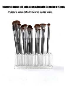 26-Hole Transparent Acrylic Nail Art Pen Organizer, Makeup Brush Holder, Nail Art Tools Storage Box - Multicolor - View 12