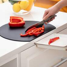 1块双面抗菌砧板，蔬菜水果切菜板，防水防霉厨房肉类/蔬菜切菜板 - 彩色 - 查看 7