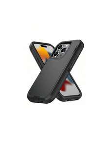 Apple Anti Drop, Shock-Absorbing, And Abrasion Resistant, Full Body Protective Phone Case, Sturdy, Three In One Protective Case Compatible With IPhone, Galaxy, HONOR,  Waterproof Scratch Resistant - màu đen - Xem 5