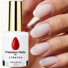 Libeine 10ml 透明啫喱状乳白色指甲强化剂，打造完美美甲的必备强化剂，天然啫喱状乳白色，快速自然干燥，适用于柔软指甲和细纹。