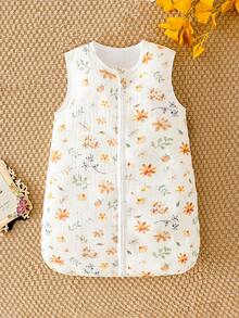 1 chiếc túi ngủ cho bé mềm mại và thoải mái, 100% cotton thoáng khí, in hình đáng yêu, không tay, món quà ngọt ngào cho bé trai và bé gái. - Nhiều màu - Xem 10