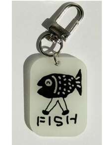 亚克力钥匙扣吊坠，夜光设计，艺术风格，送朋友的礼物 - 彩色 - 查看 7