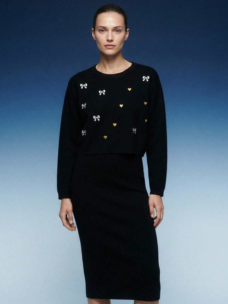 Conjunto "Dulce Encanto Knit Duo" - Negro - Ver 1