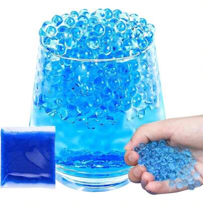 20 000 st blå vattenpärlor, kan användas som vasfyllning, odlas utan jord, även lämpliga för juldekorationer, bröllopsbordsdekorationer, flytande ljus, plantering och blomsterdekorationer