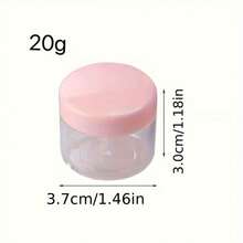 A Set Of 6 Pink Mini Travel Containers, 20-Gram Portable Round Cans, Can Hold Cosmetic Bottles Such As Cream, Shampoo And Body Lotion, Made Of Odorless Plastic, Beauty And Personal Care Products - Pink - View 7
