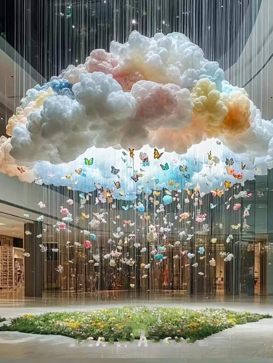 3pcs/1pc Realistic Cloud Decor, Creative Cloud Decorations In Multiple Sizes, Suitable For Living Room, Bedroom, Ceiling, Dynamic Background, Wedding/Birthday/Display Window Hanging Decor, Home Decor, Room Decor, Wall Decor, Graduation Gift