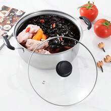 Induction Non Stick Stainless Steel Cookware Cooking Pots Pan With Lids - 銀色 - 查看 10
