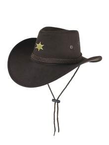 1pc Faux Suede Oversized Brim Breathable Sun Hat, Summer Sun Protection - Top Hat - View 3