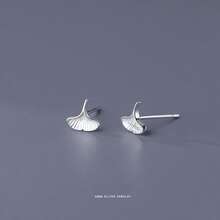 1pc S999 Pure Silver Stud Earrings, Minimalist & Versatile, Suitable As Valentine's Day, Mother's Day, Holiday Gift - White Gold - View 15