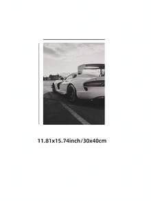 1幅无框道奇蝰蛇精美艺术版画，黑白跑车摄影，复古风格汽车墙饰，男士专属空间装饰，阳刚家居装饰，送给汽车爱好者的礼物 - 彩色 - 查看 12