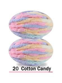 500克/250克超粗雪尼尔纱线，直径2厘米 - DIY手工编织毯，毛绒质感，厚实柔软的聚酯纤维，适合钩织舒适的枕头、毯子、地毯、宠物床、宠物窝、围巾、帽子、斜挎包等。