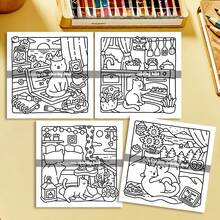 GDTME 1本可爱成人涂色书：猫咪的悠闲生活，可爱的动物，舒适的生活，可爱又有趣，温馨简约的内容，文具涂色空间，放松的礼物，圣诞礼物，生日礼物，送给女性的礼物，艺术用品，7.9x7.9英寸。