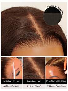 250% Chocolate Brown Body Wave Wig Human Hair Wigs 13X4 Lace Front Wig #4 Light Brown Long Body Wave T Part Lace Frontal Wig Pre Plucked Hairline Transparent Lace Frontal Wig Christmas Gifts For Women