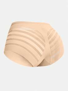 Mutandine modellanti senza cuciture da donna a vita alta, a righe, in rete, leggere e traspiranti, biancheria intima contenitiva per glutei e fianchi