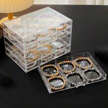 Earring Storage Box Organizer 5 Drawers Jewelry Organizer Acrylic Jewelry Storage Box Holder Compartment Transparent Display Storage Case Gift For Women Girls (30 Girds) - 30 格子 - 查看 2