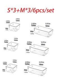 1pc Clear Drawer Makeup Organizer Box With Dividers, Cosmetic Storage Holder For Vanity Table, Perfume Organizer, Lipstick & Eyebrow Pencil Case,For Holiday Beach, Bathroom Collection, Bedroom Collection, Large Capacity - Polka Dot Transparent - View 17