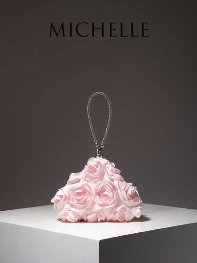 Mini Wallet, Bridal Party Bag, Floral Bag, Ball Gown Bag, Ball Gown Accessories, Novelty Bag, Wedding Supplies, Women's Gift, Christmas Bag, Valentine's Day Bag (Random Pattern)