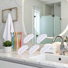 5 exprimidores de pasta dental de plstico blanco, dispensador exprimidor de tubo de pasta dental, clips de pasta dental para ahorrar pasta dental, apto para nios, simple y prctico, ayuda y - blanco - Ver 2