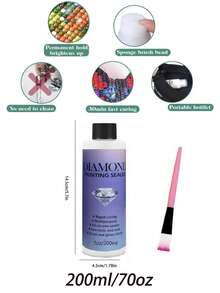 60ml/120ml 鑽石畫密封膠，密封和固定專用加固膠，鑽石畫防滴鎖光油，diy 新鑽石畫工具增亮和刷子作為禮物。 - 無色 - 查看 16