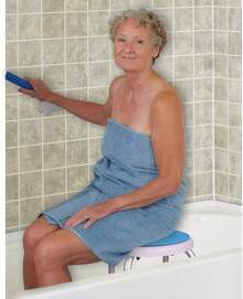 Carex Taburete Giratorio para Bañera, 5 Libras, Azul, Plástico - 1 - Ver 7