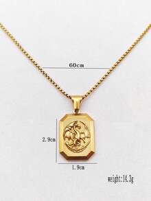 1pc Dragon Pendant Necklace, Punk Style Street Fashion Accessory For Men