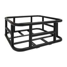 SENDERPICK Fahrradkorb für Hinten Abnehmbarer Eisen Fahrrad-hinterradkorb mit 2Eisenplatten - Schwarz - Übersicht 4