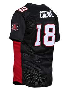 Men's Embroidered American Football Jersey, Black Casual V-Neck Short Sleeve T-Shirt, Party & Sports Wear