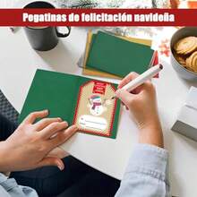 YQQ 250 Piezas de Etiquetas Navideñas Autoadhesivas 2x3" Rollo de Etiquetas de Regalo para Cajas de Sobres Decoraciones Navideñas y Papel de Regalo 6 Estilos Alce Muñeco de Nieve 29394 - 2 - Ver 3