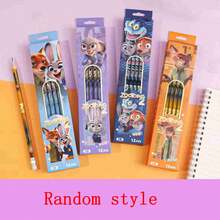 1set/12pcs New American Comics Fox Rabbit Cartoon Anime Peripheral Learning High Beauty Pencil, Comic Nick Judy Cute Q Cute Pencil High Beauty Learning Supplies Pencil High Beauty Unique Pencil Small Gifts, Small Gifts For Friends And Family,New Year's Gift, Valentine's Day Gift, Easter Gift,Stochastic Style - Multicolor - View 4