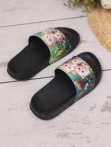 儿童软泡沫拖鞋，轻便防滑舒适，可爱卡通沙滩凉鞋。透气休闲，男女童均适用。 - 彩色 - 查看 4