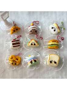 迷你食物慢回弹系列，硅胶材质，慢回弹，极具吸引力 - 生日礼物、节日礼物、完美礼物 [挂链颜色随机] - 彩色 - 查看 3