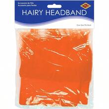 YQQ Beistle 60277-O Hairy Headband Orange5735 - Naranja - Ver 5