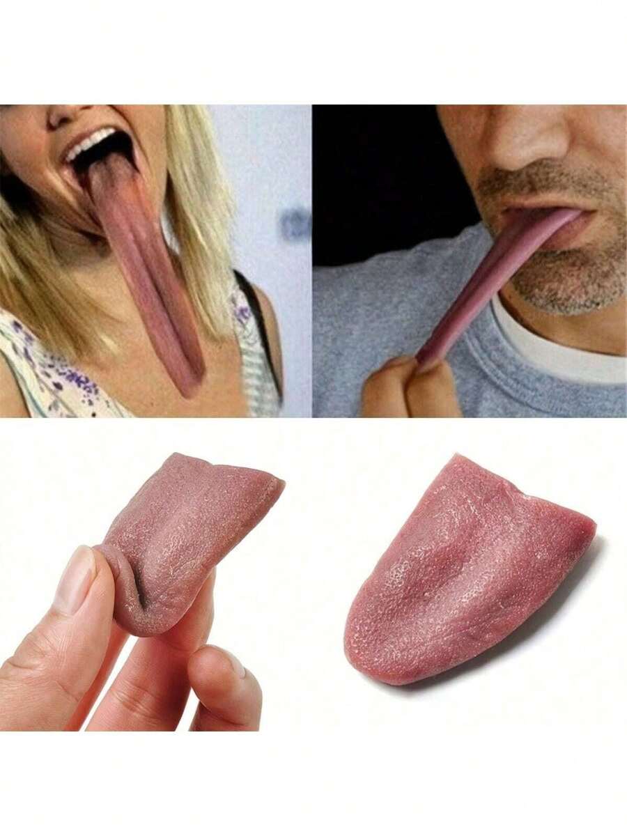 1 pieza Lengua falsa divertida, Accesorio para Halloween, regalo de broma para fiestas, favor de fiesta novedoso para adultos
