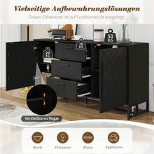 Storage Cabinets - Black + MDF - View 10