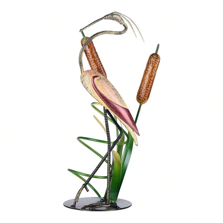 Tooarts Wild Crane Wine Rack Tabletop Decorative Wine Rack Sturdy Iron Material Display and Store Rack Home Desk Decor Natural Pastoral Style - Multicolor - Ver 1