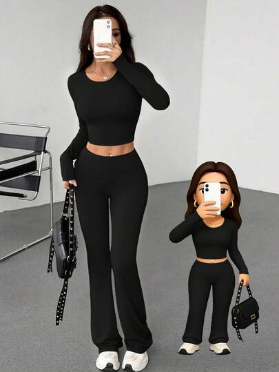 AITYI Studio Women's 2-Piece Set, Minimalist & Fashionable, Comfortable & Warm, Casual Daily/Outdoor/Fitness Shaping Tight Fit Y2K Style, Double-Layer Waistband Design, Suitable For Street, Gathering, Party, Back To School, Graduation, Christmas, New Year, Thanksgiving, Autumn/Winter Knit Suit, Well Fit