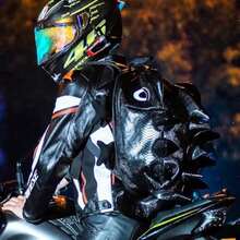 Mochila Impermeable con Diseño de Dinosaurio, Compartimento para Casco y Ropa, Gran Capacidad para Ciclismo, Senderismo y Viaje Trabajo(default) - Multicolor - Ver 3