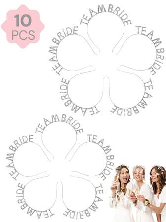 25/10/5 件套单身派对庆祝套装，包含“新娘团”头饰、“准新娘”绶带、“新娘”头纱和临时纹身贴纸。适用于新娘送礼会、单身派对。粉色和金色装饰，包含所有新娘配饰。