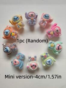 史迪奇玩偶 - “即使累了也要吃点东西”系列 | 热带棕榈与星空元素，Y2K 可爱美学多巴胺毛绒玩具 | 可拆卸背包挂饰/汽车挂件/旅行包挂件 + 超柔软史迪奇玩偶