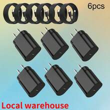 Bộ sạc Type C 6 món: Củ sạc điện thoại USB C + Cáp – Sạc nhanh cho điện thoại và các thiết bị điện tử nhỏ | Kho hàng địa phương, công suất đầu ra cao - Xem 2