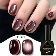 FOUR LILY 10ml 深咖啡色磁性凝胶指甲油，可卸除 UV/LED 凝胶，猫眼效果，持久美甲美足，美甲用品 | 猫眼美甲设计 | 涂抹顺滑 - 彩色 - 查看 13