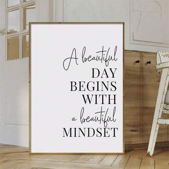 1件励志墙画，女性人生格言，激励办公室装饰，女性办公室墙面艺术印刷品，女性励志语录，简约风格，无框