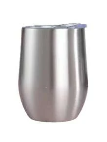 LMMAKE 1pc Water/Beer Mug, 12oz/350ML Powder Coating Wine Tumbler With Push Lid, Stemless Insulated Wine Glasses, Double Wall Vacuum Stainless Steel Travel Tumbler, For Cold & Hot Drinks, Wine, Coffee, Cocktails And More, Back To School Supplies - 不銹鋼杯 - 查看 18