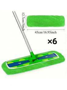2/4/6/8pcs Reusable Green Refill Mop Pads, Compatible With - Washable Microfiber Dry & Wet Mop Pads, Suitable For Surfaces And Hardwood Floors Cleaning (Mop Not Included) - Grass Green - View 16