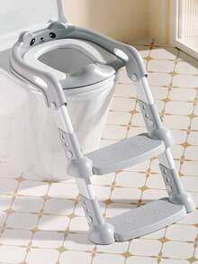 儿童如厕训练座圈，儿童马桶，马桶座圈，二合一可调节儿童如厕训练座圈带脚凳 | 稳固的幼儿如厕训练器，带防滑防溅挡板